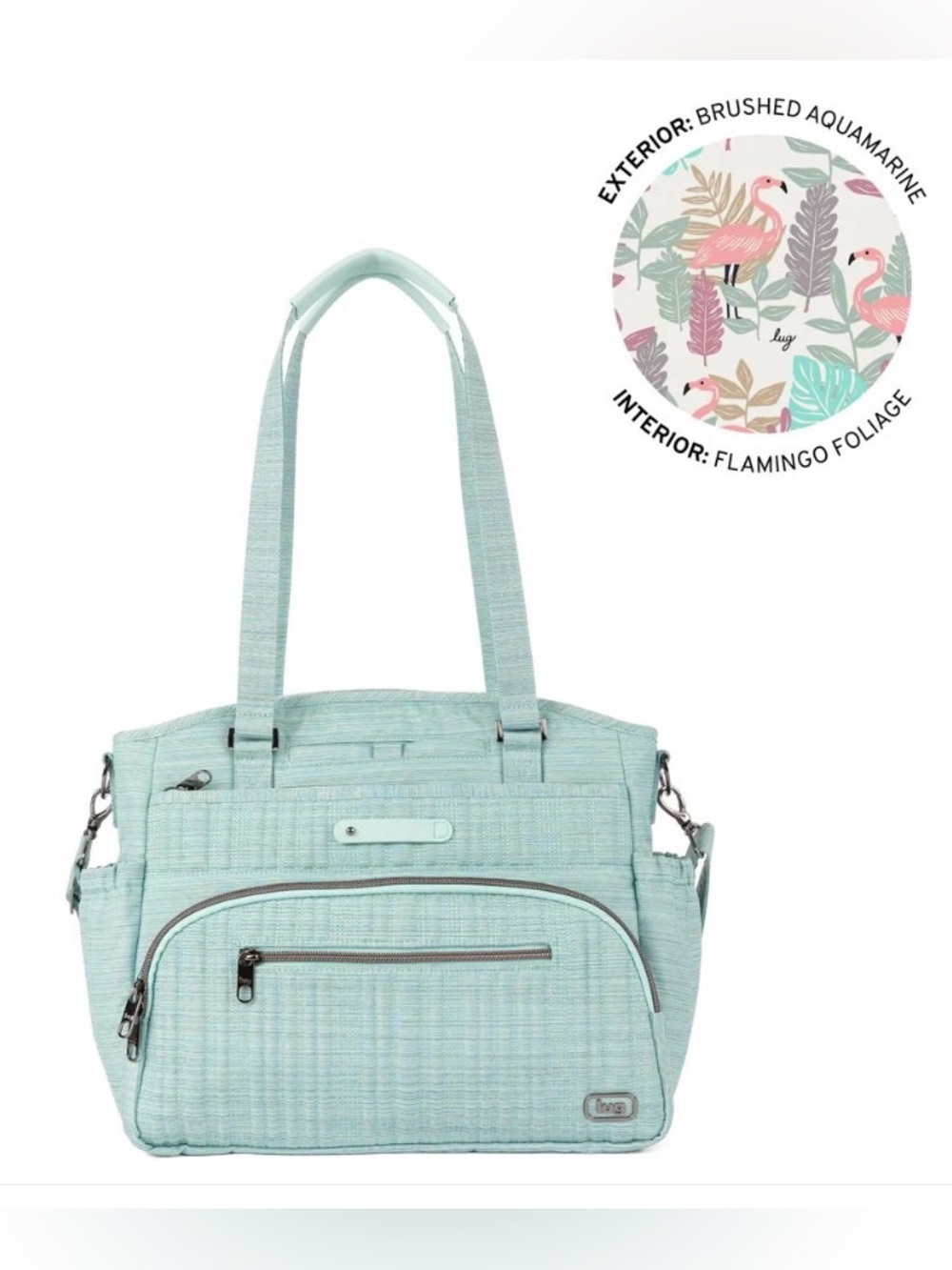 Lug Windjammer Large Convertible Tote Bag Brushed Aquamarine